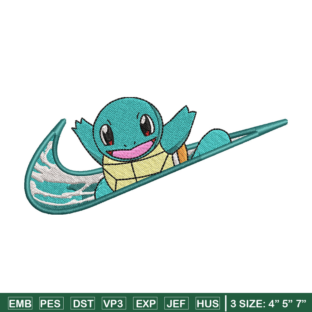 Nike Squirtle embroidery design, Pokemon embroidery, Nike design, anime design, anime shirt, Digital download.jpg