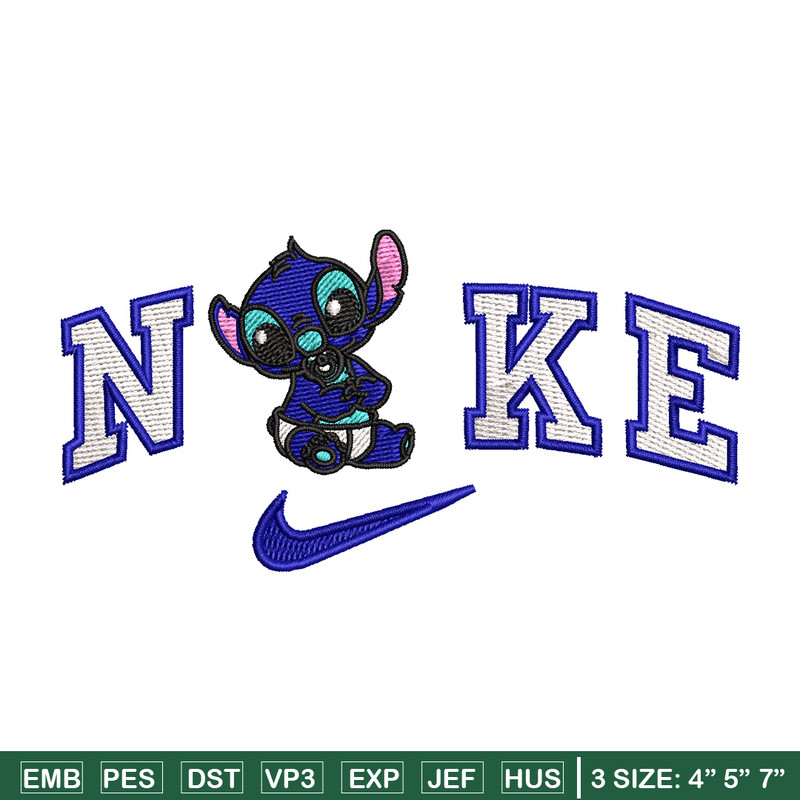 Nike stitch baby embroidery design, Stitch embroidery, Nike design, Embroidery file,Embroidery shirt, Digital download.jpg