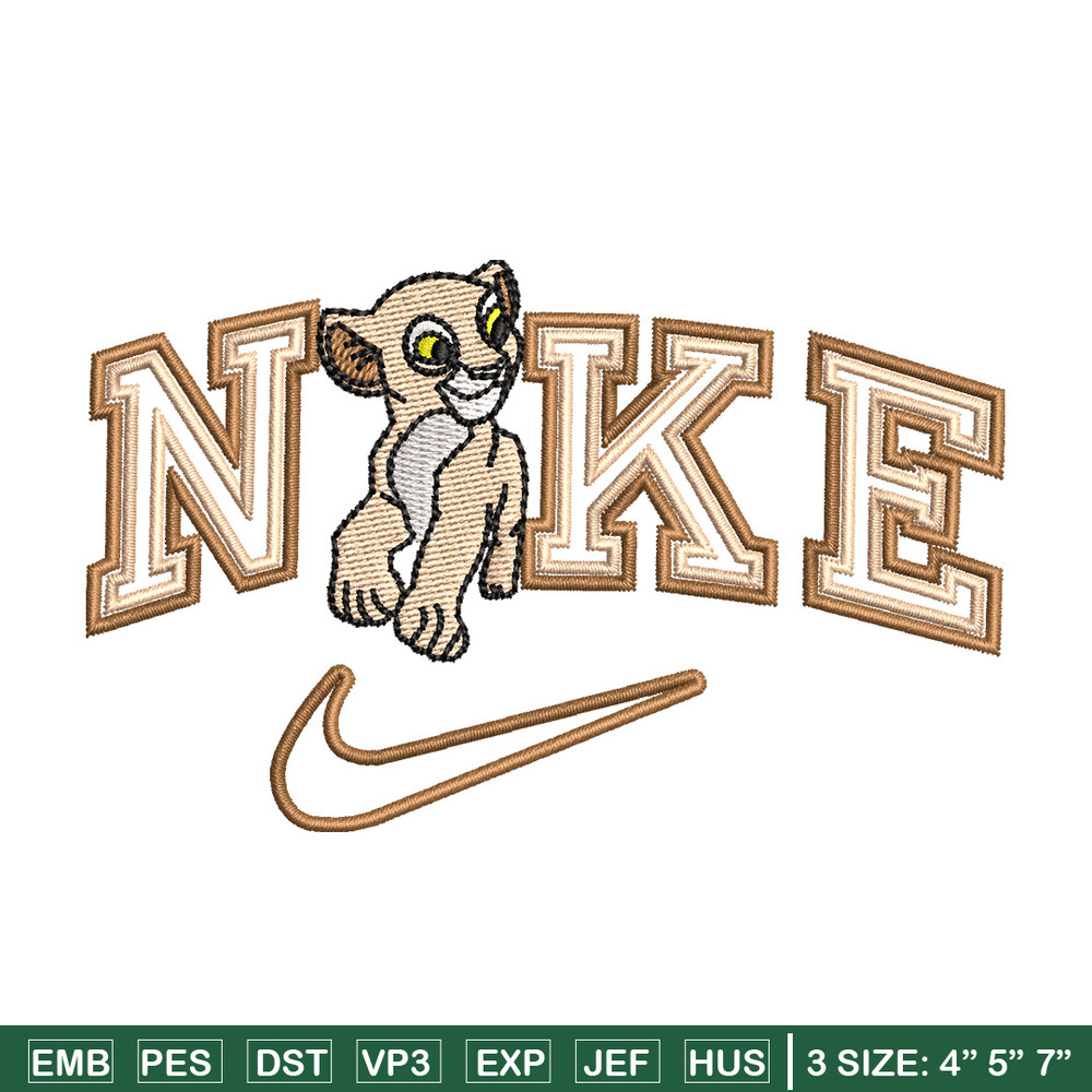 Nike tiger embroidery design, Lion king embroidery, Nike design,Embroidery file,Embroidery shirt,Digital download.jpg