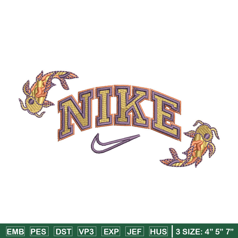 Nike x fish embroidery design, Fish embroidery, Nike design, Embroidery shirt, Embroidery file,Digital download.jpg