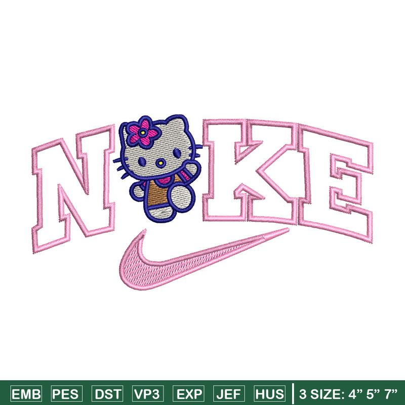 Nike x kitty embroidery design, Hello kitty embroidery, Nike design, Embroidery shirt, Embroidery file, Digital download.jpg