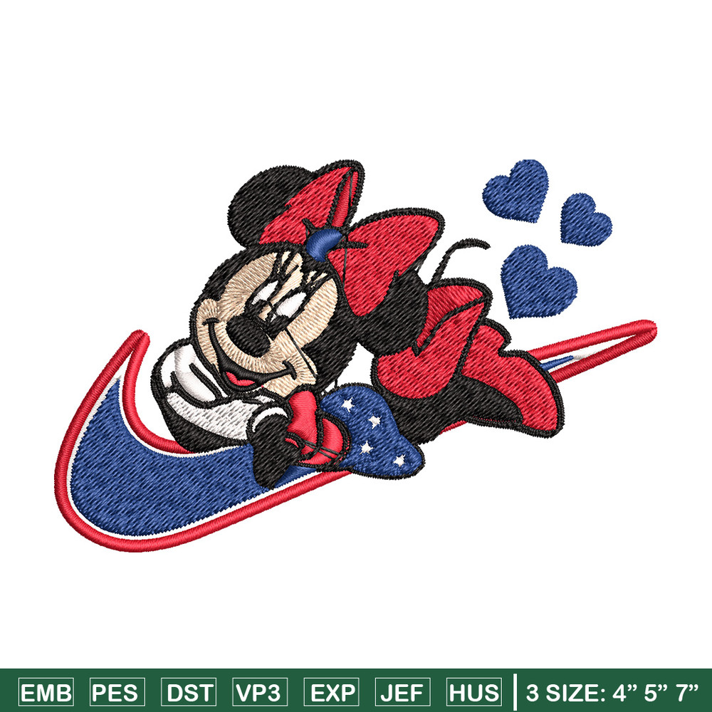 Nike x minnie Embroidery Design, Mickey Embroidery, Nike Embroidery, Embroidery File, Logo shirt, Digital download.jpg