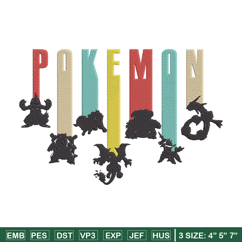 Pokemon poster Embroidery Design, Pokemon Embroidery, Embroidery File, Anime Embroidery, Anime shirt, Digital download.jpg