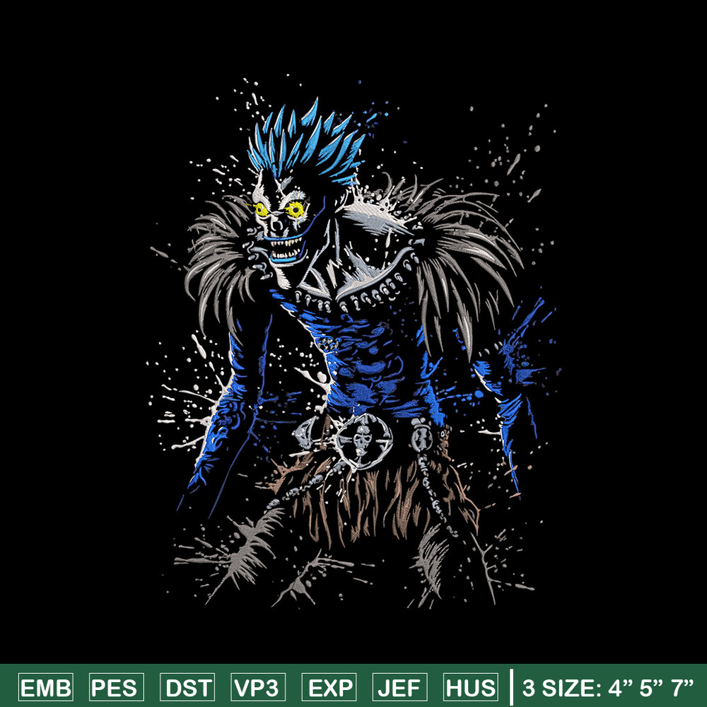 Ryuk Embroidery Design, Death note Embroidery, Embroidery File, Anime Embroidery, Anime shirt, Digital download.jpg