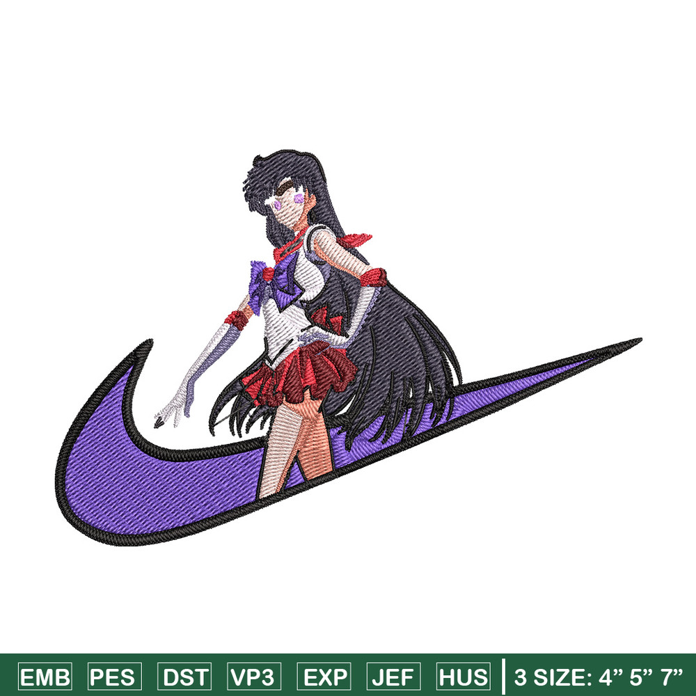 Sailor Mars Embroidery Design, Sailor Moon Embroidery, Embroidery File, Nike Embroidery, Anime shirt, Digital download.jpg