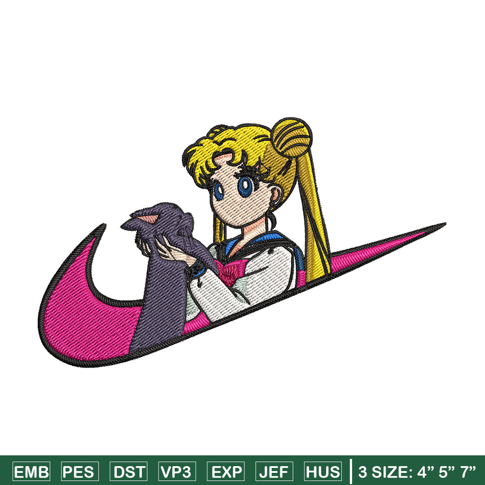 Sailor Moon Embroidery Design, Sailor Moon Embroidery, Embroidery File, Nike Embroidery, Anime shirt, Digital download..jpg