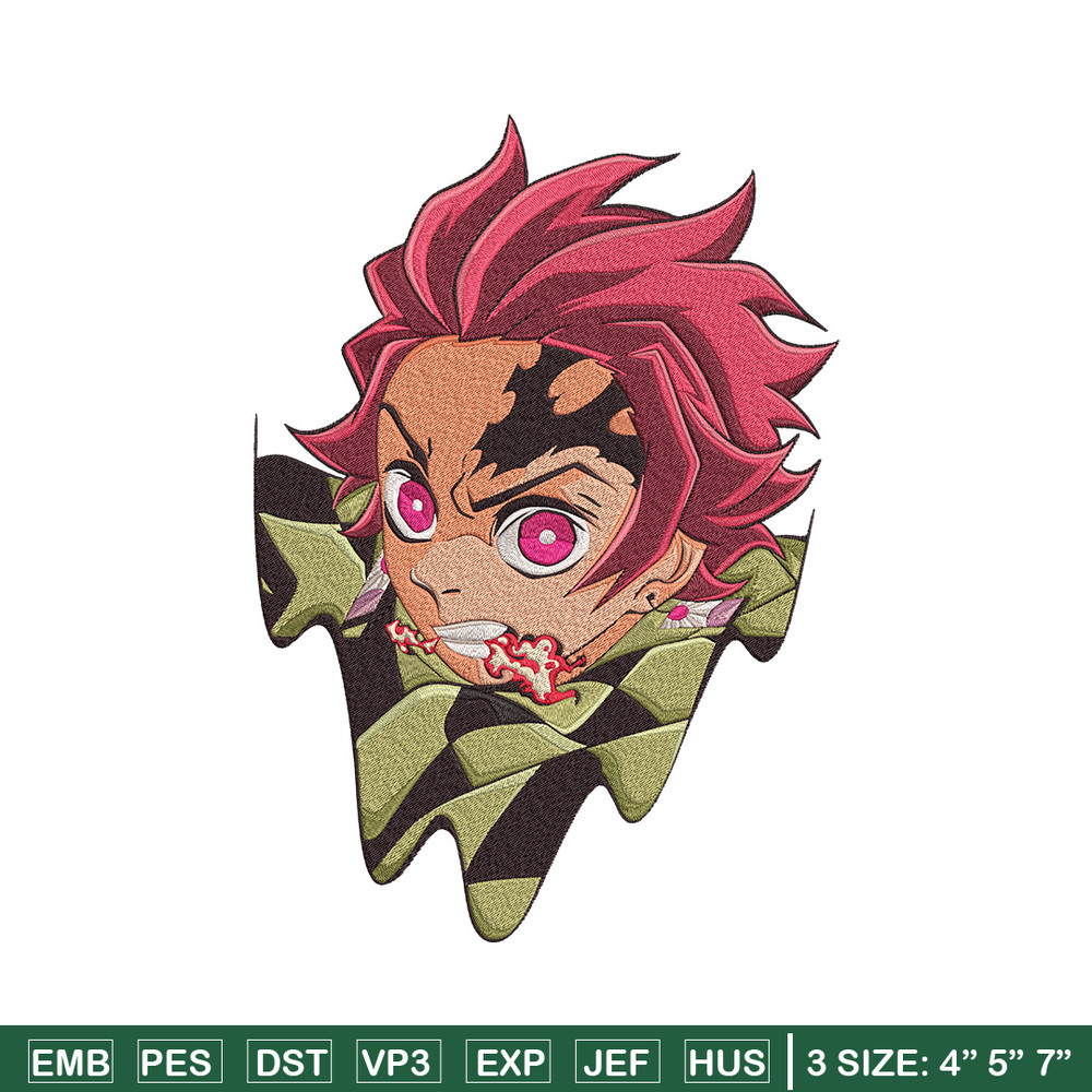Tanjiro demon Embroidery Design, Demon slayer Embroidery, Embroidery File, Anime Embroidery,Anime shirt,Digital download.jpg