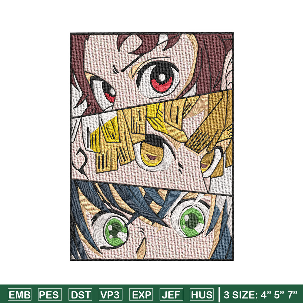Tanjiro friends Embroidery Design, Demon slayer Embroidery,Embroidery File,Anime Embroidery,Anime shirt,Digital download.jpg