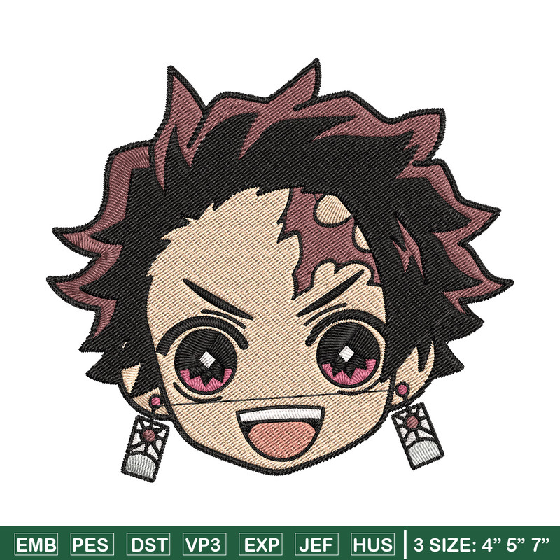 Tanjiro sticker Embroidery Design, Demon slayer Embroidery, Embroidery File, Anime Embroidery, Digital download.jpg