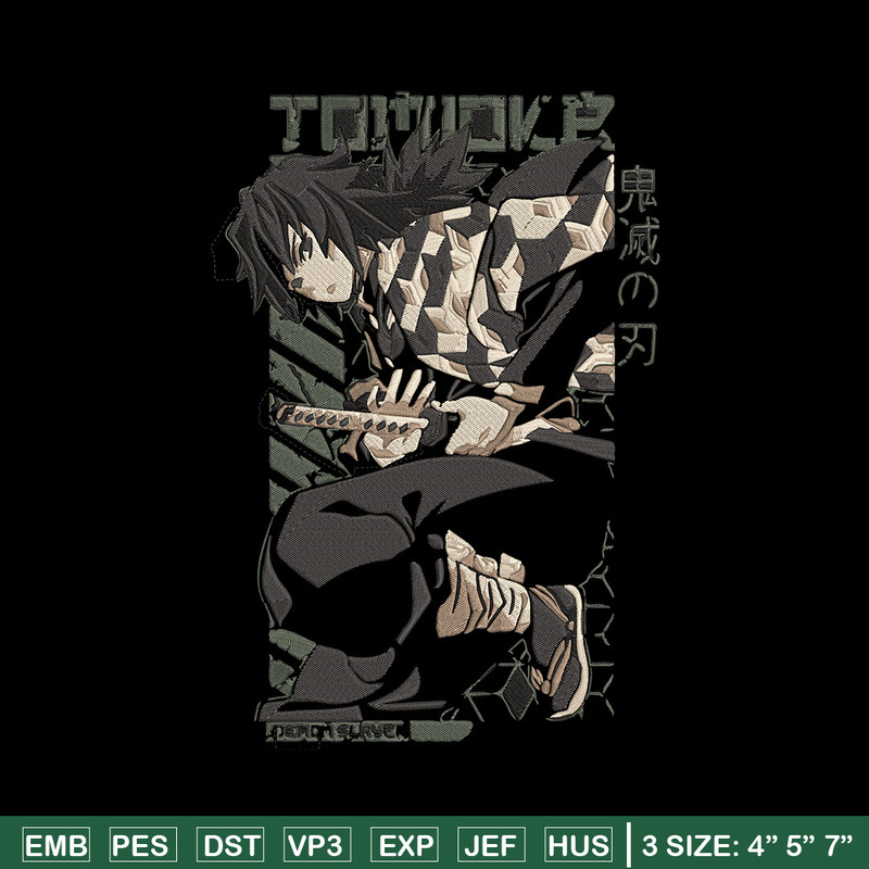 Tomioka poster Embroidery Design, Demon slayer Embroidery, Embroidery File, Anime Embroidery, Digital download.jpg