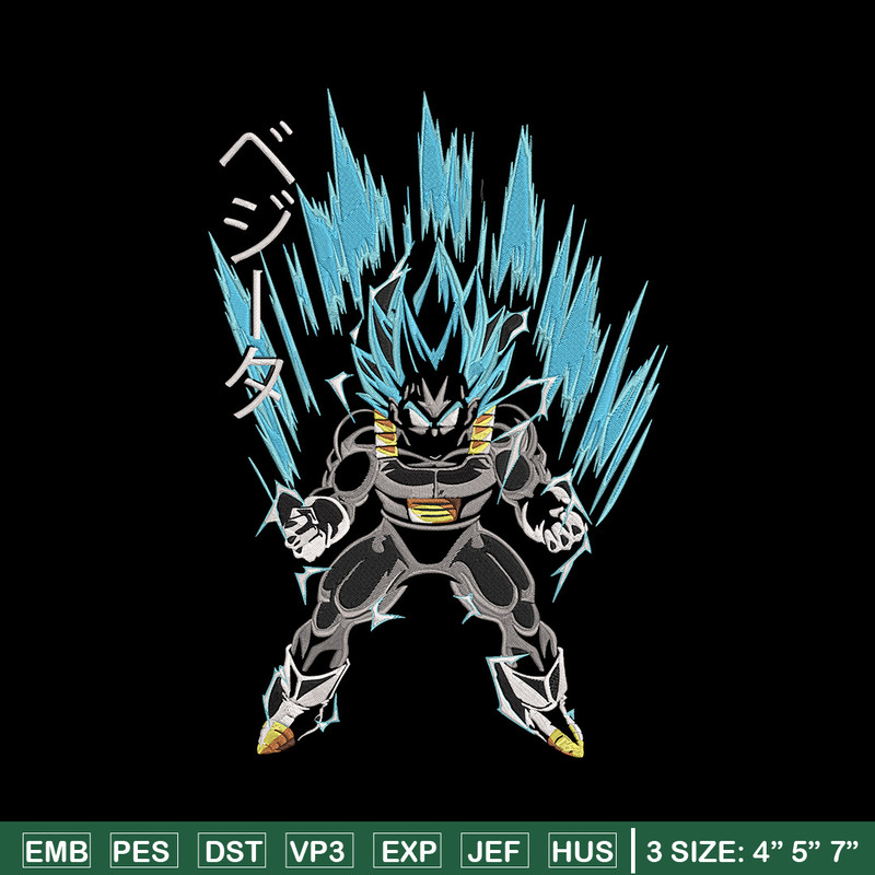 Vegeta blue Embroidery Design, Dragonball Embroidery, Embroidery File, Anime Embroidery,Anime shirt, Digital download.jpg