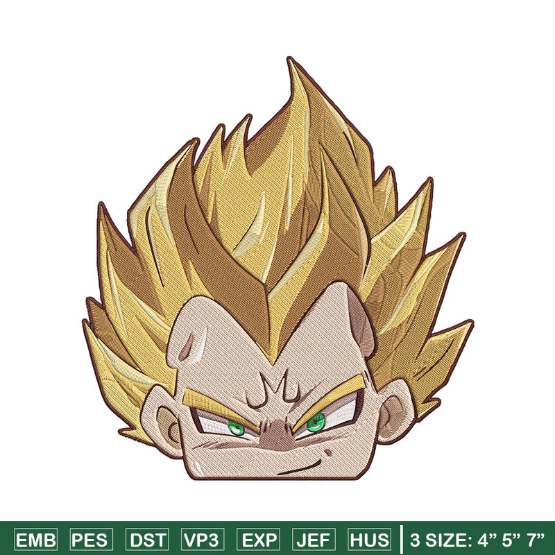 Vegeta peeker Embroidery Design, Dragonball Embroidery, Embroidery File, Anime Embroidery, Anime shirt,Digital download.jpg