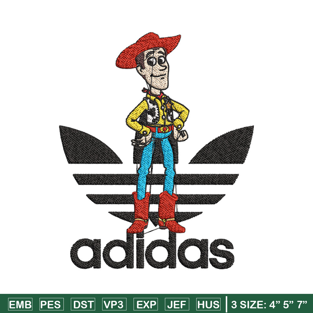 Woody adidas Embroidery Design, Adidas Embroidery, Embroidery File, Brand Embroidery, Logo shirt, Digital download.jpg