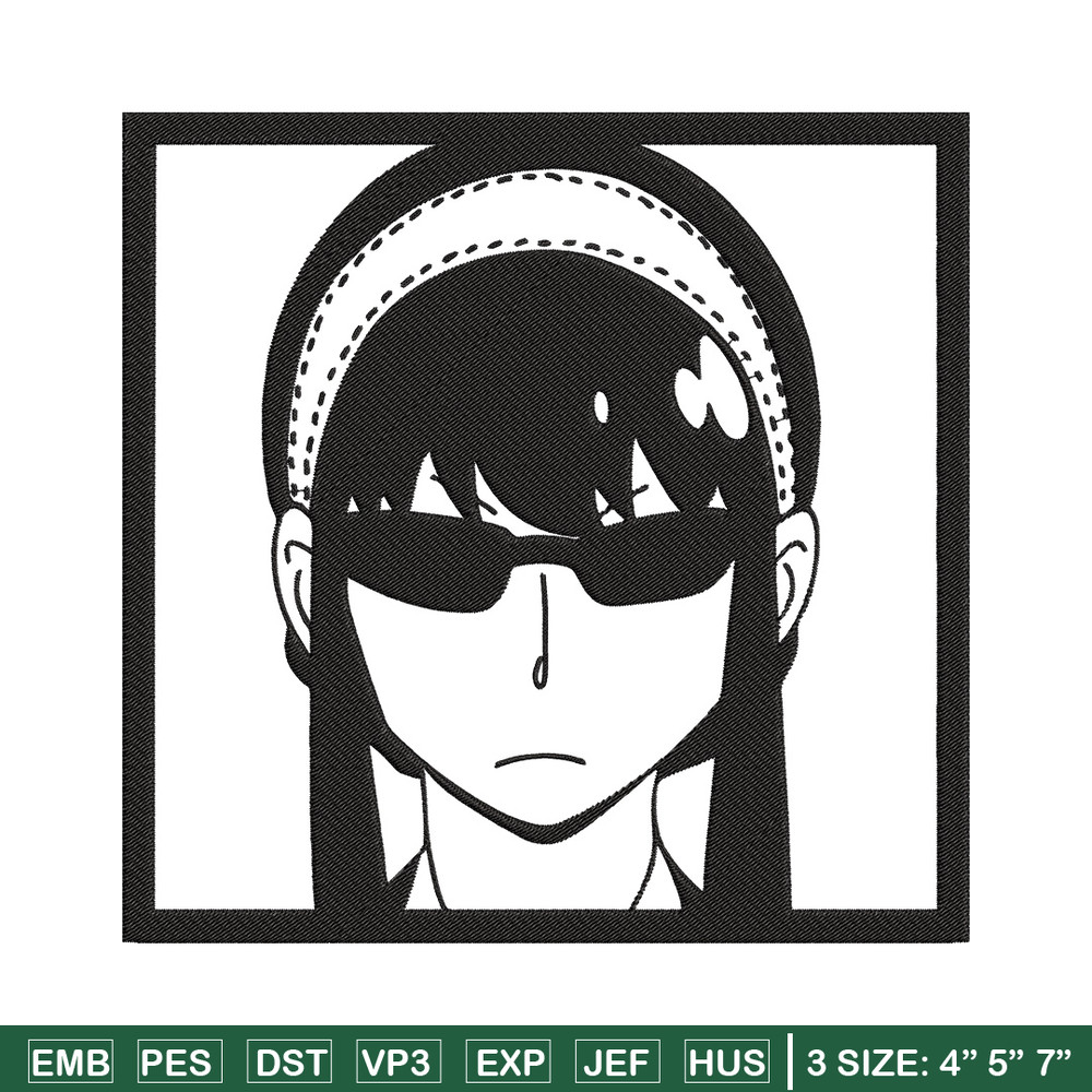 Yor forger Embroidery Design, Spy x family Embroidery, Embroidery File, Anime Embroidery, Anime shirt, Digital download.jpg