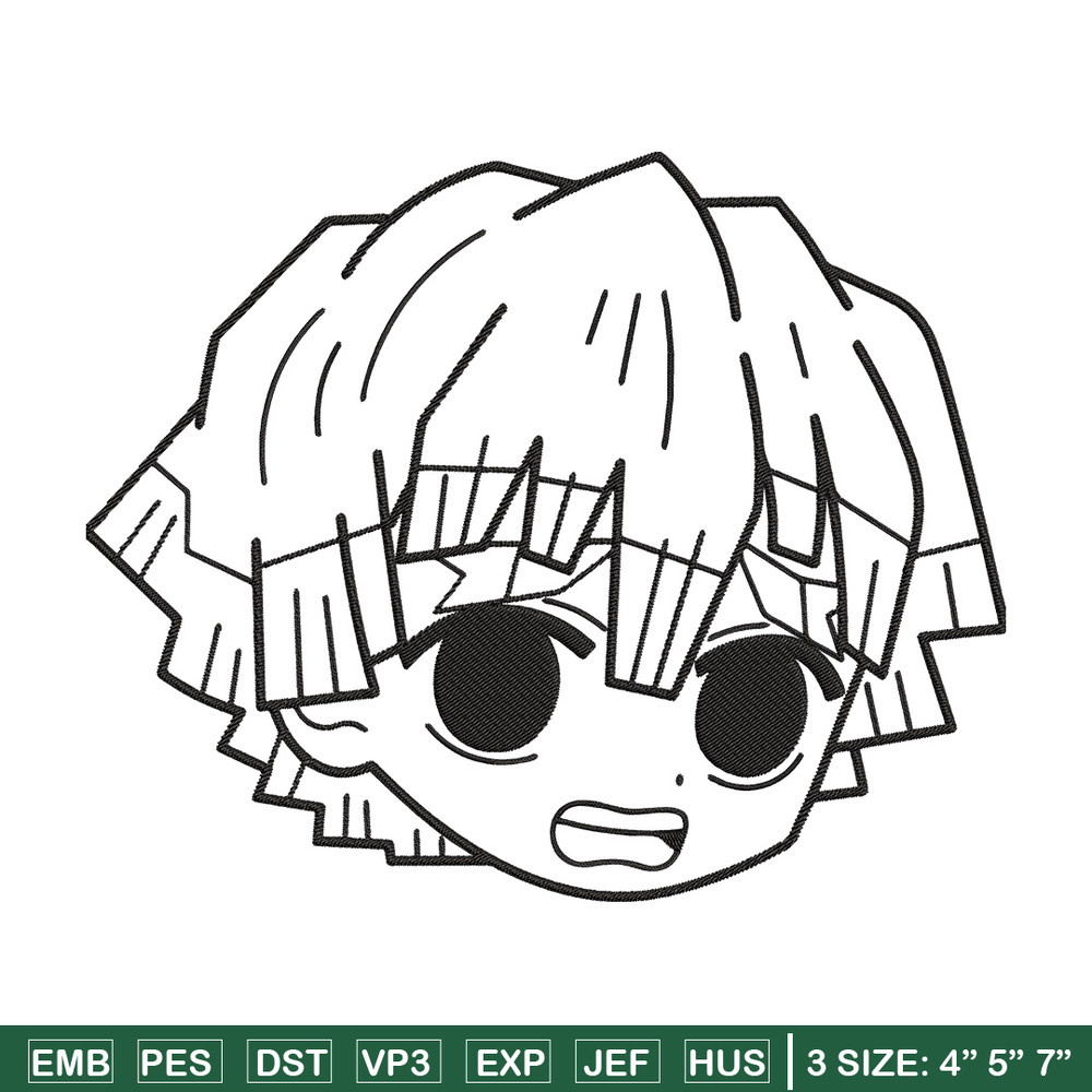 Zenitsu chibi Embroidery Design,Demon slayer Embroidery,Embroidery File,Anime Embroidery,Anime shirt, Digital download.jpg
