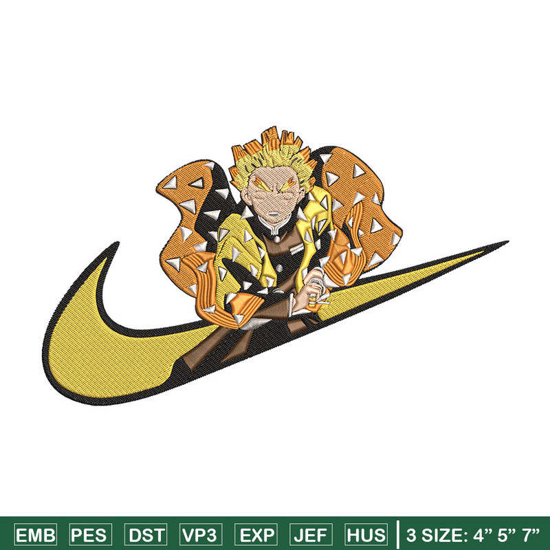 Zenitsu nike Embroidery Design, Demon slayer Embroidery, Embroidery File, Nike Embroidery, Anime shirt, Digital download.jpg
