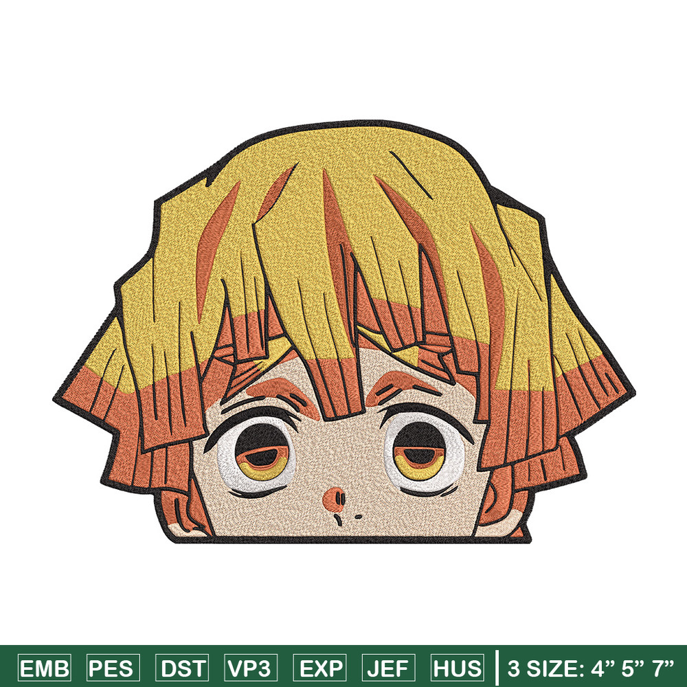 Zenitsu Peeker Embroidery Design, Demon slayer Embroidery, Embroidery File, Anime Embroidery,Anime shirt,Digital download.jpg