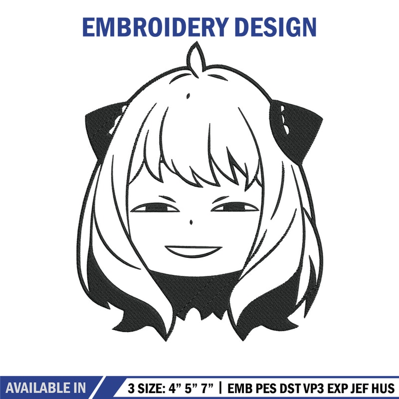 Anya meme Embroidery Design, Spy x family Embroidery, Embroidery File, Anime Embroidery, Anime shirt, Digital download.jpg