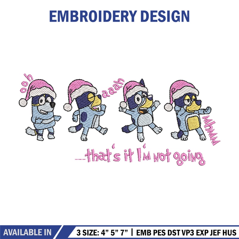 Bluey dance embroidery design, Bluey embroidery, Chrismas design, Embroidery file, Embroidery shirt,Digital download.jpg