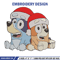 Bluey x Bingo Embroidery Design, Bluey Embroidery, Embroidery File, Chrismas Embroidery, Anime shirt, Digital download.jpg