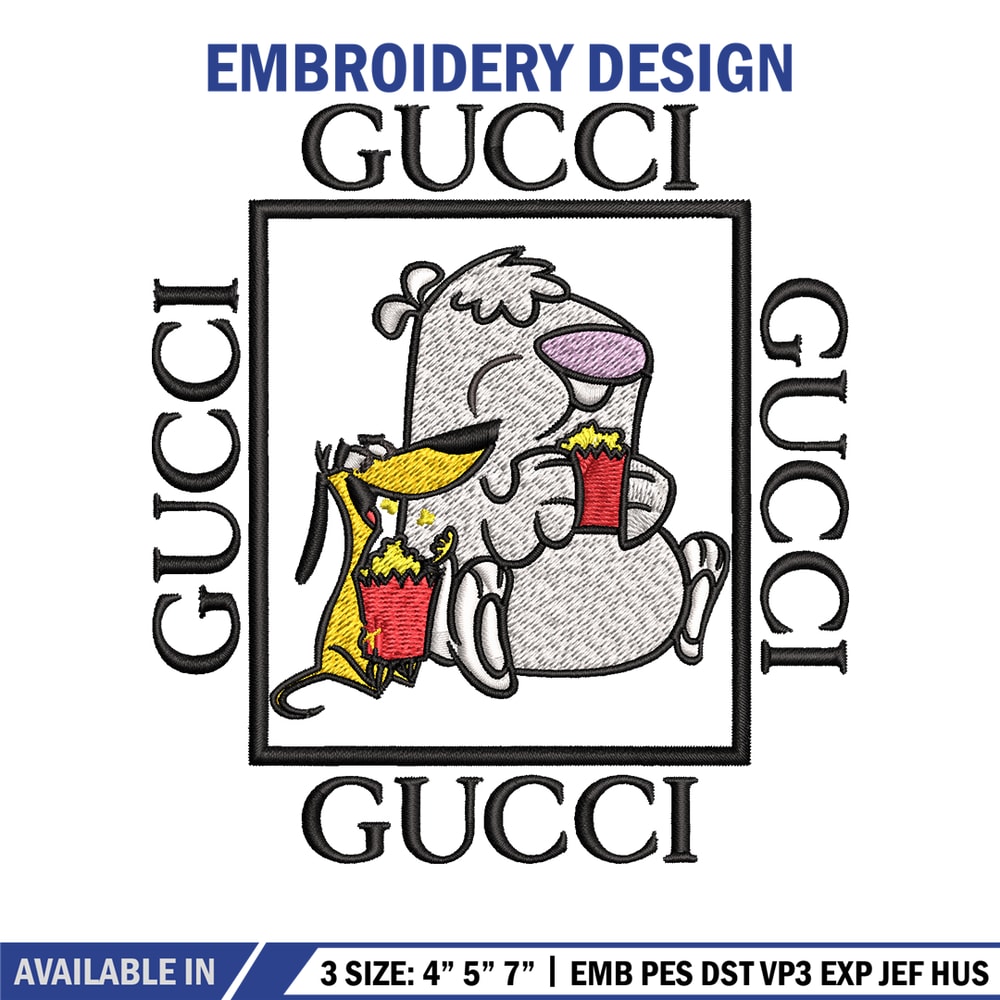 Cartoon Gucci Embroidery design, Cartoon Gucci Embroidery, cartoon design, Embroidery File, Gucci logo, Instant download.jpg