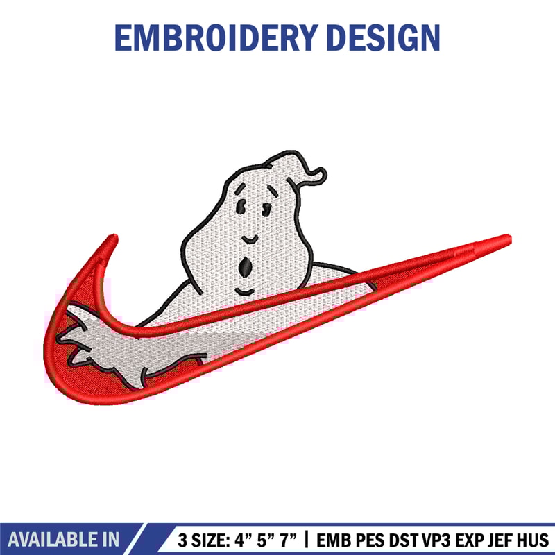 Casafantasmas nike embroidery design, Ghostbusters embroidery, nike design, movie design, movie shirt, Digital download.jpg