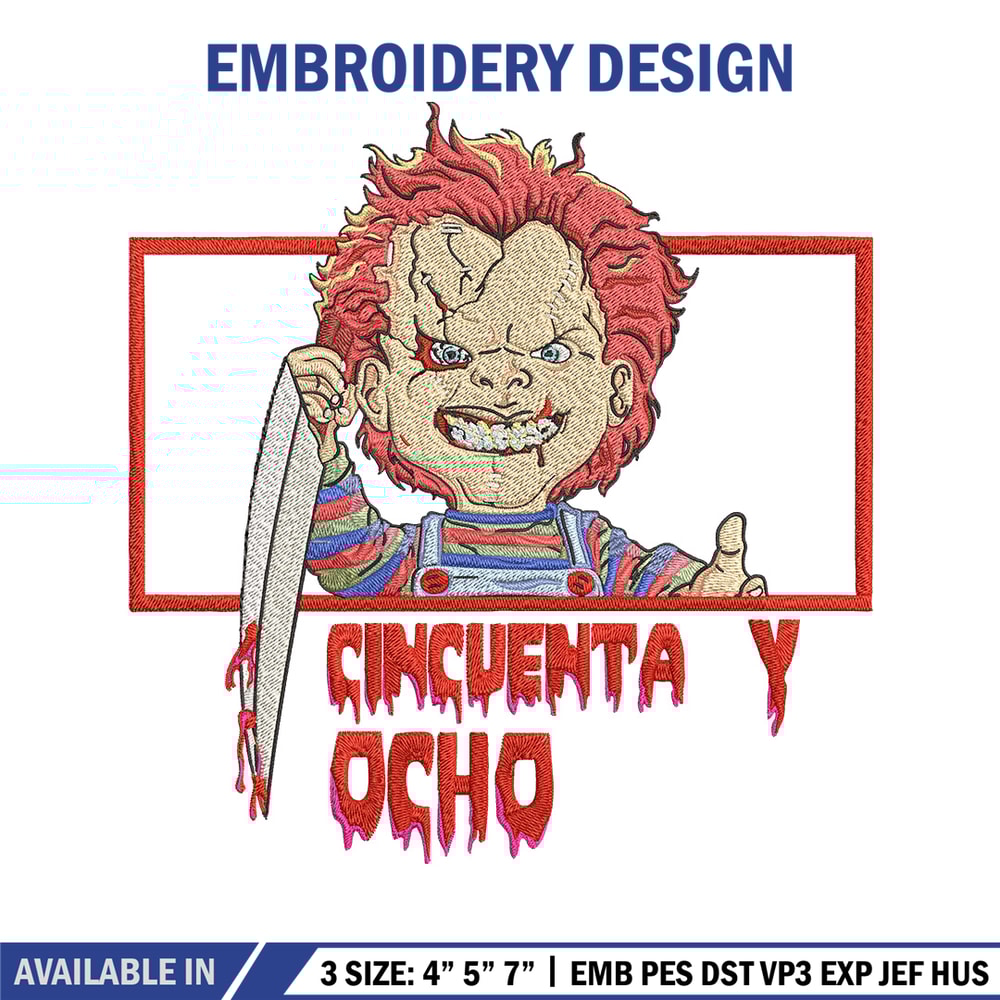 Chucky box Embroidery Design, Horror Embroidery, Embroidery File, Anime Embroidery, Anime shirt, Digital download.jpg