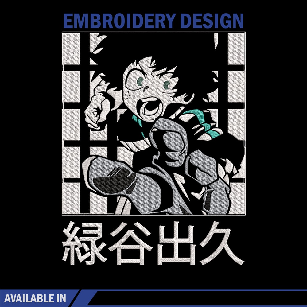 Deku poster Embroidery Design, Mha Embroidery, Embroidery File, Anime Embroidery,Anime shirt, Digital download..jpg