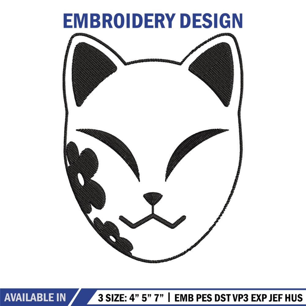 Demon Slayer mask Embroidery Design, Demon slayer Embroidery, Embroidery File, Anime Embroidery, Digital download.jpg