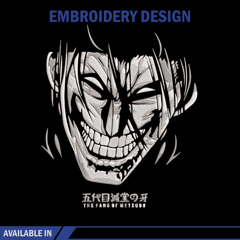 Eren Yeager Embroidery Design, Aot Embroidery, Embroidery File, Anime Embroidery, Anime shirt, Digital download..jpg
