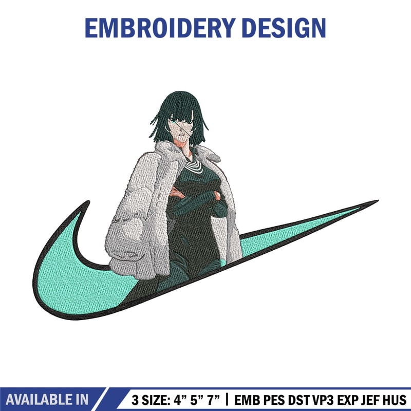 Fubuki x nike Embroidery Design, One punch man Embroidery,Embroidery File,Nike Embroidery,Anime shirt,Digital download.jpg