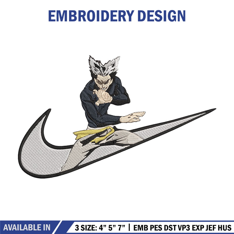 Garou x nike Embroidery Design, One punch man Embroidery, Embroidery File, Nike Embroidery, Anime shirt,Digital download.jpg
