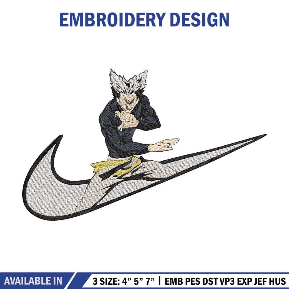 Garou x nike Embroidery Design, One punch man Embroidery, Embroidery File,Nike Embroidery, Anime shirt, Digital download.jpg