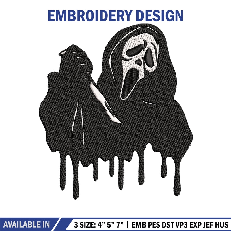 Ghostface knife Embroidery design, Horror Embroidery, Embroidery File, logo design, logo shirt, Digital download..jpg