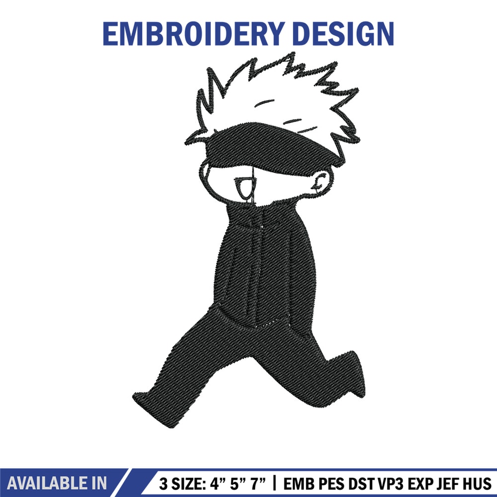 Gojo cute Embroidery Design, Jujutsu Embroidery, Embroidery File, Anime Embroidery, Anime shirt, Digital download.jpg
