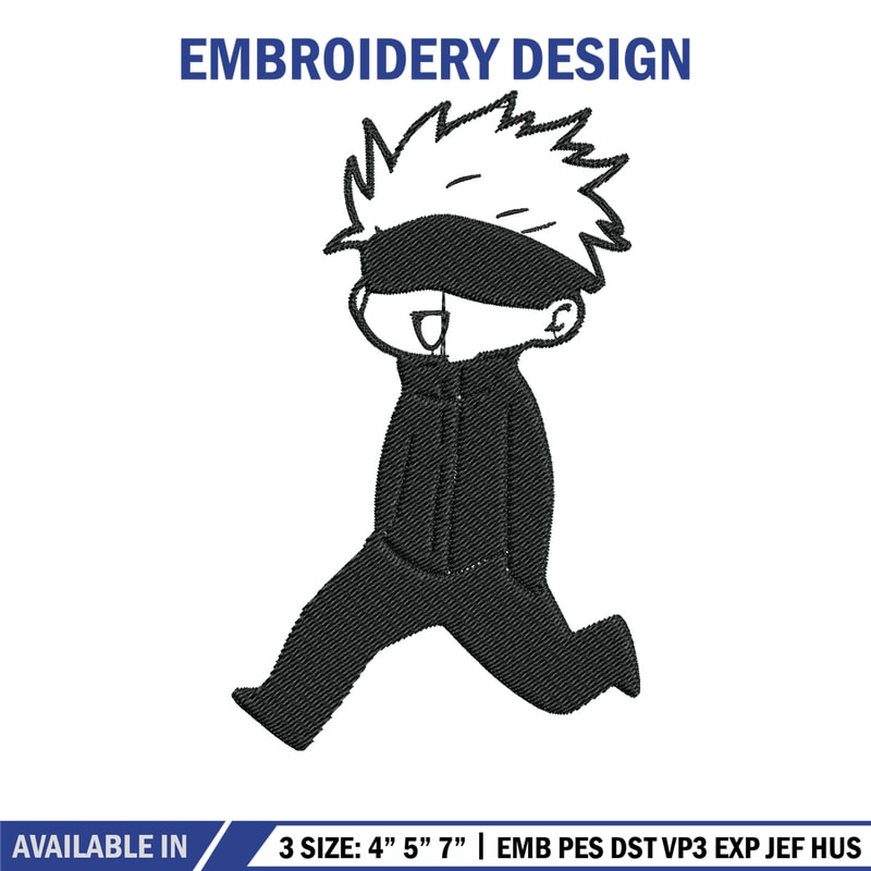 Gojo cute Embroidery Design, Jujutsu Embroidery, Embroidery File, Anime Embroidery, Anime shirt, Digital download.jpg