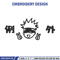 Gojo face chibi Embroidery Design, Jujutsu Embroidery, Embroidery File, Anime Embroidery, Anime shirt, Digital download.jpg