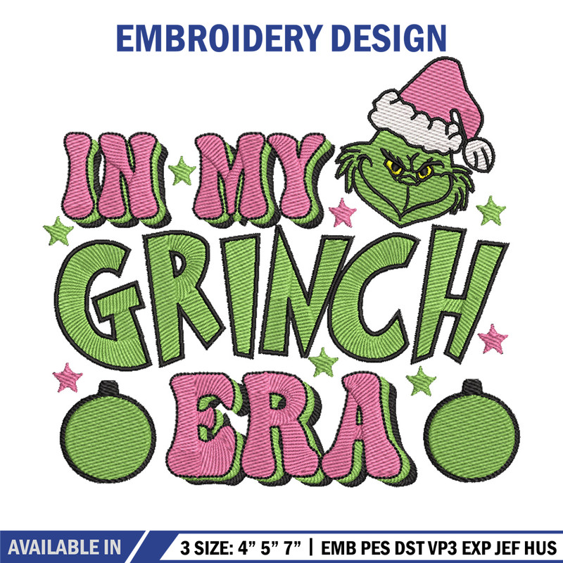 Grinch era embroidery design, Grinch embroidery, Chrismas design,Embroidery shirt, Embroidery file, Digital download.jpg