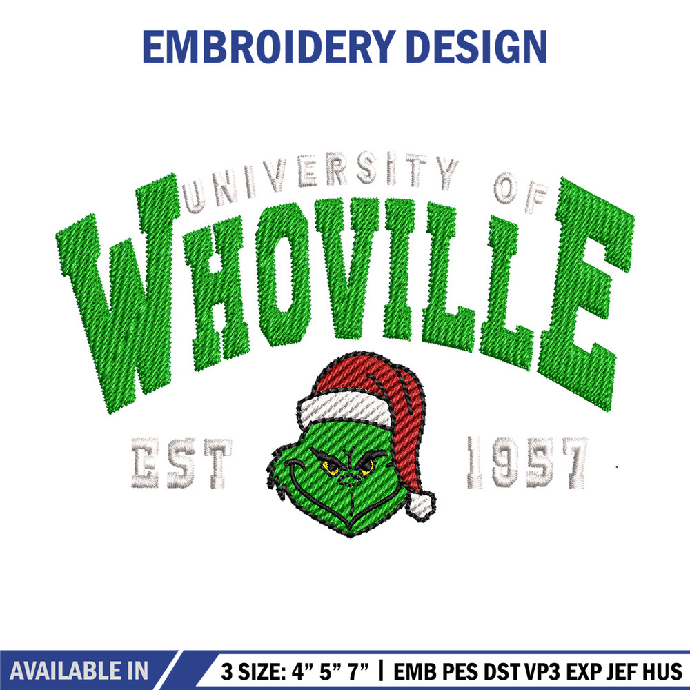 Grinch est1957 embroidery design, Grinch embroidery, Chrismas design, Embroidery file, Embroidery shirt,Digital download.jpg