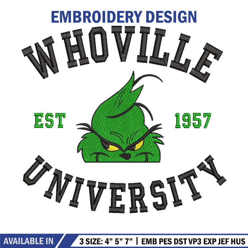 Grinch est1957 embroidery design,Grinch embroidery, Chrismas design, Embroidery file, Embroidery shirt, Digital download.jpg