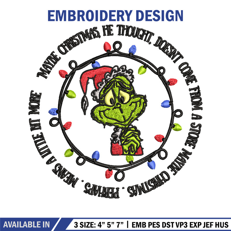 Grinch santa logo Embroidery design, Grinch merry christmas Embroidery, Grinch design, Embroidery File, Instant download.jpg