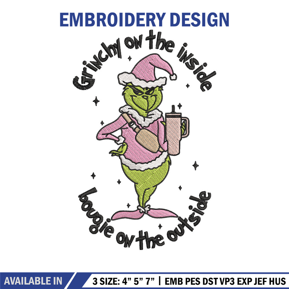 Grinchy Embroidery Design, Grinch Embroidery, Embroidery File, Chrismas Embroidery, Anime shirt,Digital download..jpg