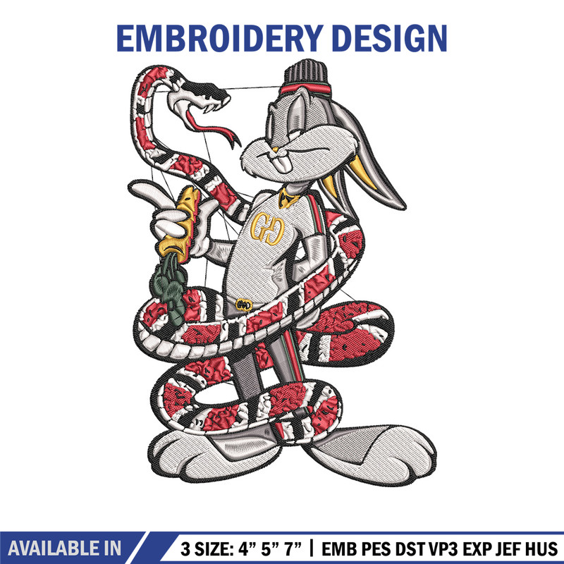 Gucci bunny Embroidery Design, Gucci Embroidery, Embroidery File, Anime Embroidery, Anime shirt, Digital download..jpg