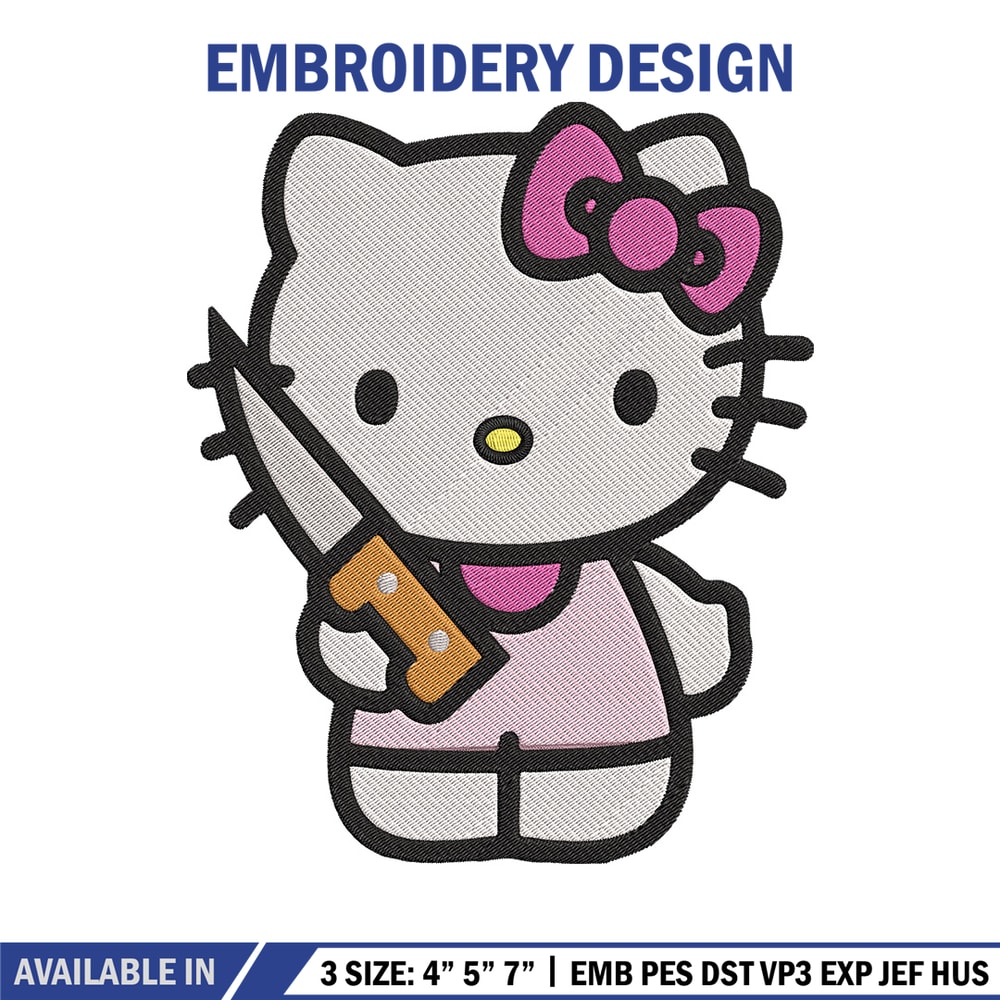 Hello kitty knife Embroidery Design, Hello kitty Embroidery, Embroidery File, Anime Embroidery, Digital download..jpg