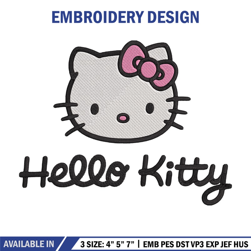 Hello Kitty logo Embroidery Design, Hello kitty Embroidery, Embroidery File, Anime Embroidery, Digital download.jpg