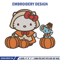 Hello kitty pumpkin Embroidery Design, Hello kitty Embroidery, Embroidery File, Anime Embroidery, Digital download.jpg