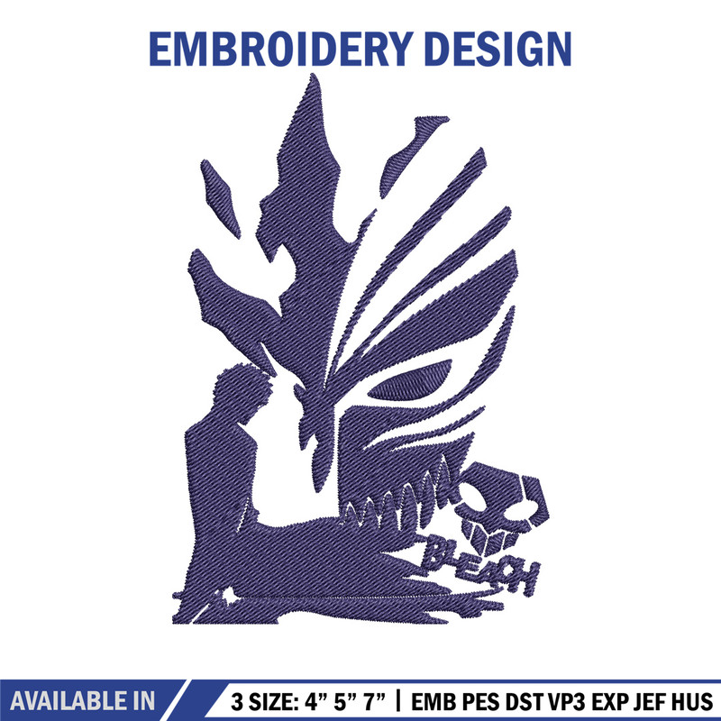 Ichigo mask Embroidery Design, Bleach Embroidery, Embroidery File, Anime Embroidery,Anime shirt, Digital download.jpg