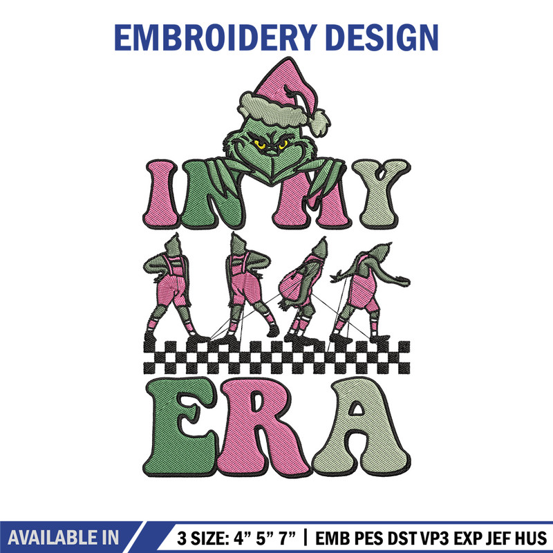 In my era Embroidery Design, Grinch Embroidery, Embroidery File, Chrismas Embroidery, Anime shirt, Digital download.jpg