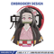 Kamado nezuko Embroidery Design, Demon slayer Embroidery, Embroidery File, Anime Embroidery, Digital download.jpg