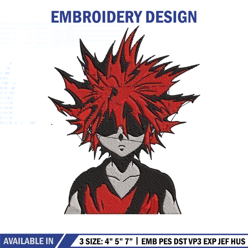 Killua Embroidery Design, Hunter x hunter Embroidery, Embroidery File, Anime Embroidery, Anime shirt, Digital download..jpg